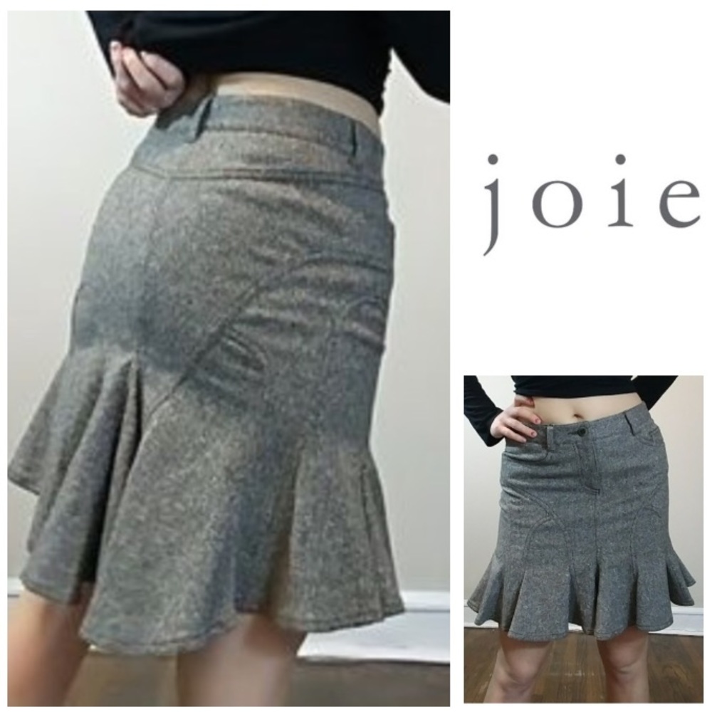 NEW!  Joie tweed flounce skirt in ‘truffle’